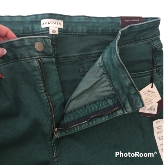 Ava & Viv High Rise Skinny Light Distressed Stretchy Jeans Size 26W - Picture 6 of 16